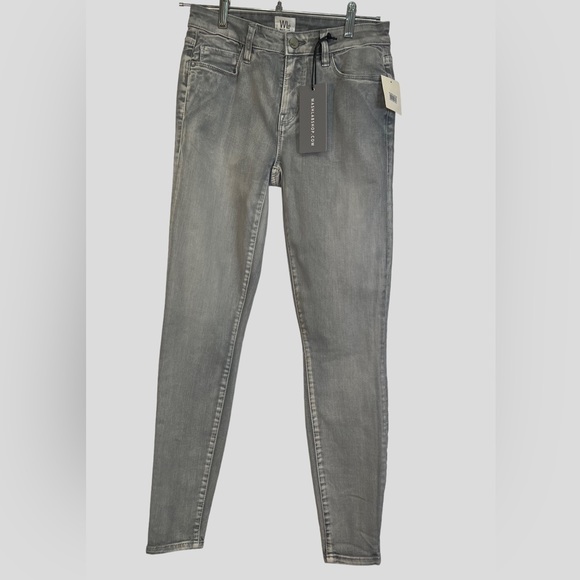 WASH LAB Jeans Skinny Stretch Mid Rise Light Wash Gray Nordstrom Women Size 27 - Picture 1 of 12